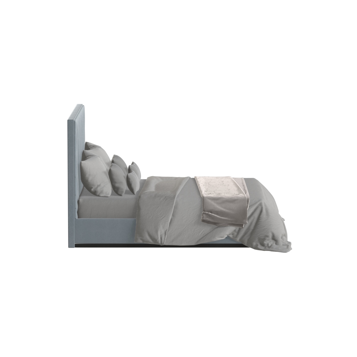 Lucia Bed With High Refined Headboard