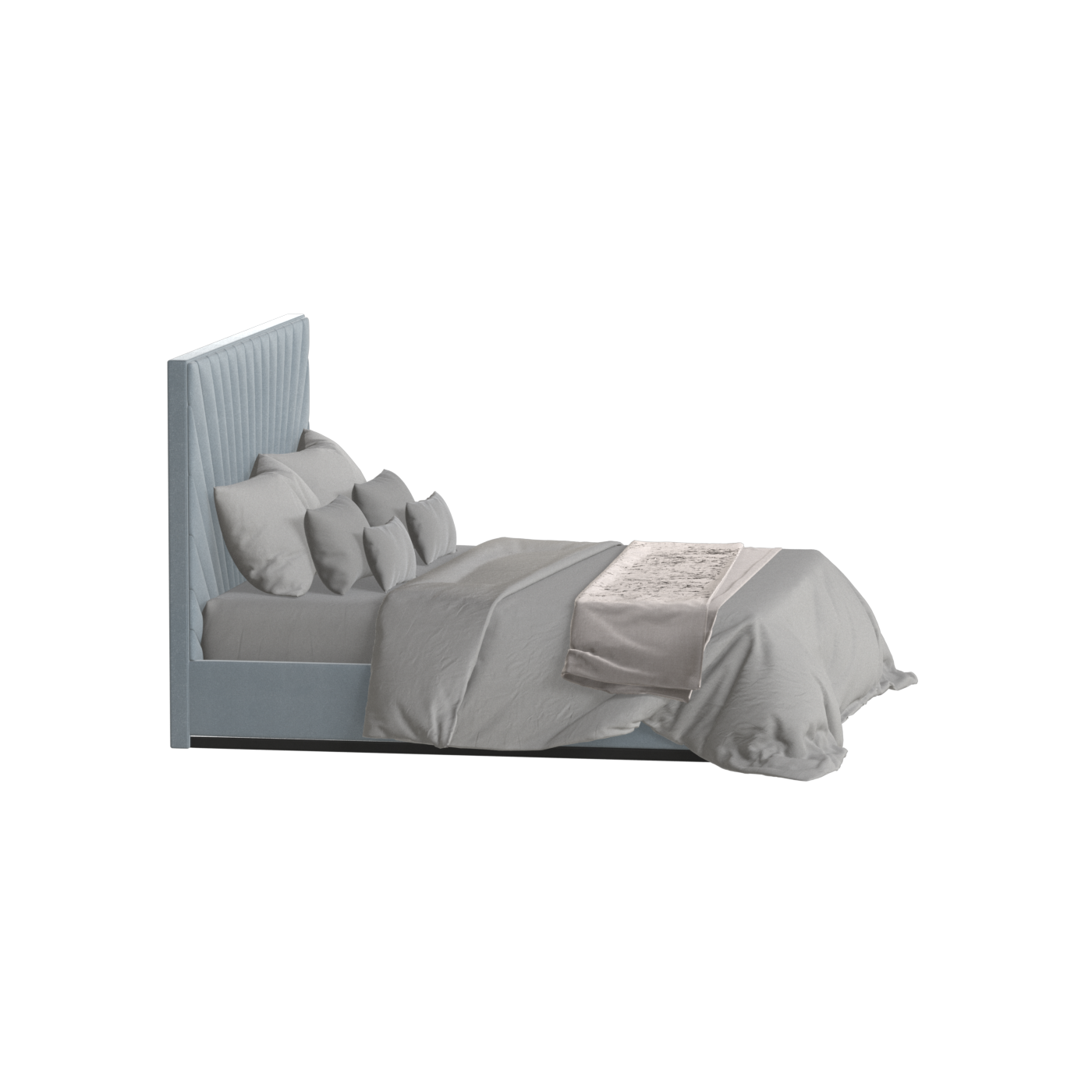 Lucia Bed With High Refined Headboard