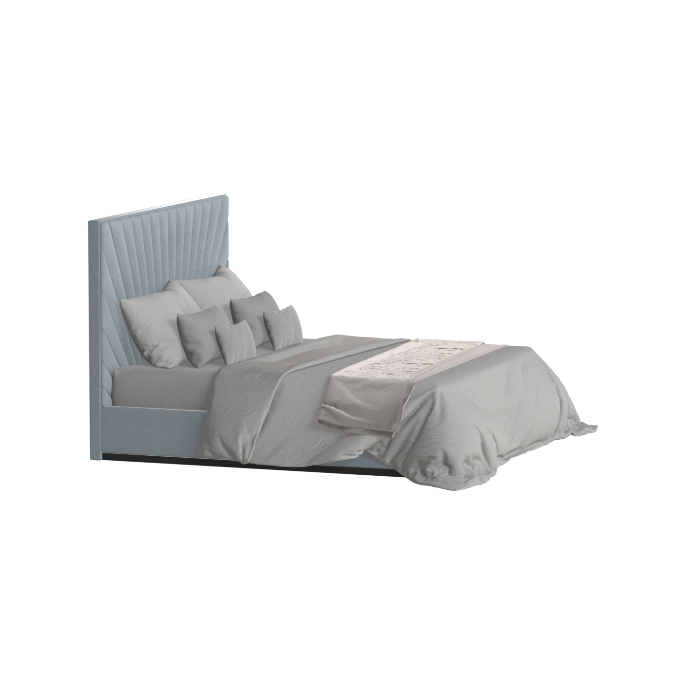 Lucia Bed With High Refined Headboard