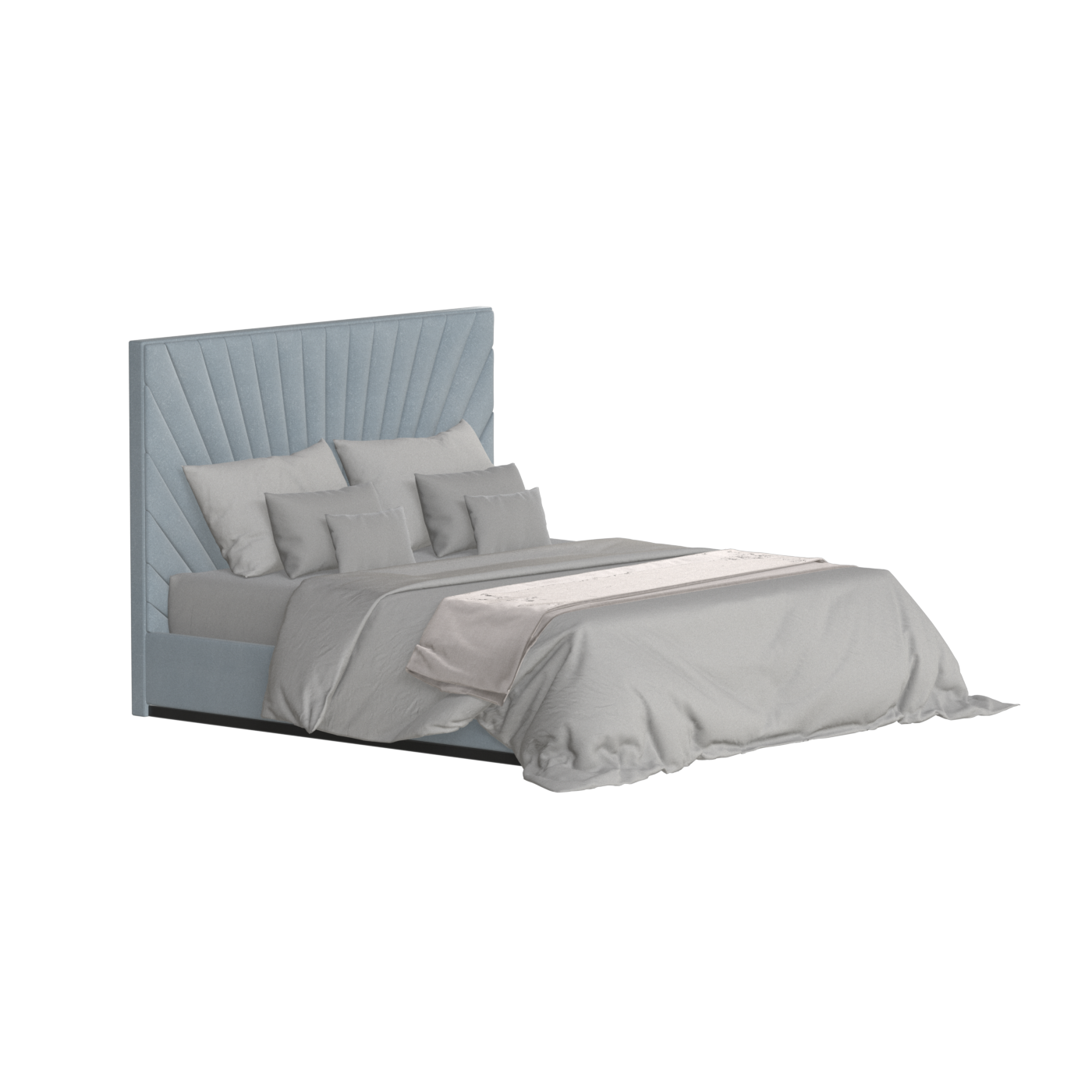 Lucia Bed With High Refined Headboard
