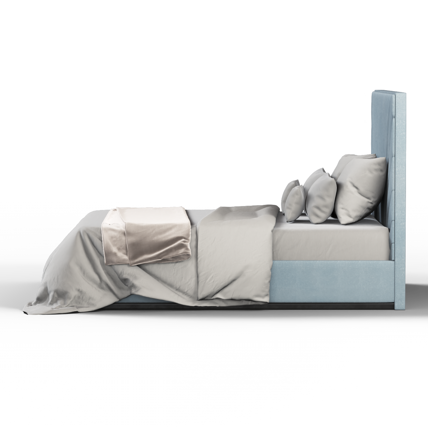 Lucia Bed With High Refined Headboard