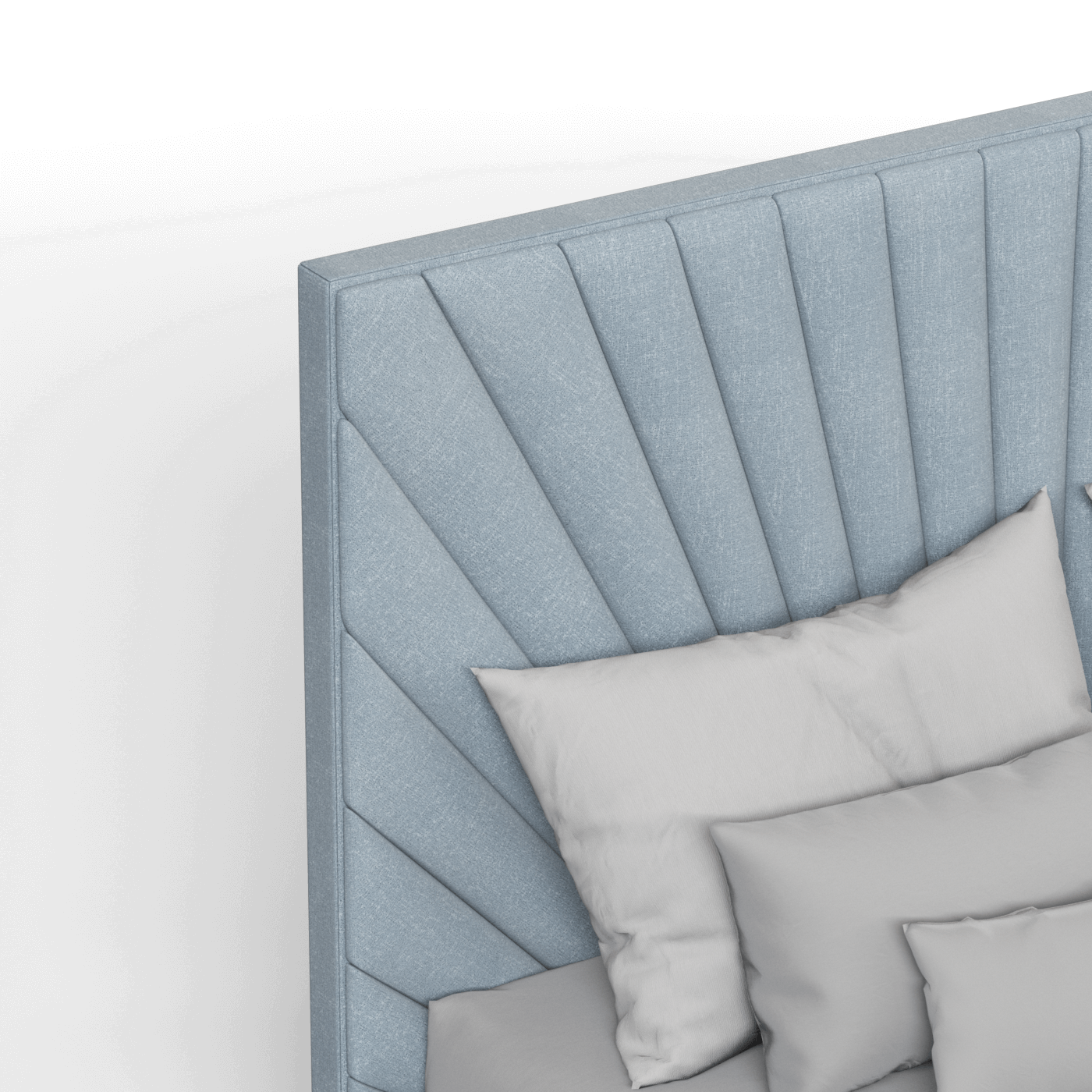 Lucia Bed With High Refined Headboard