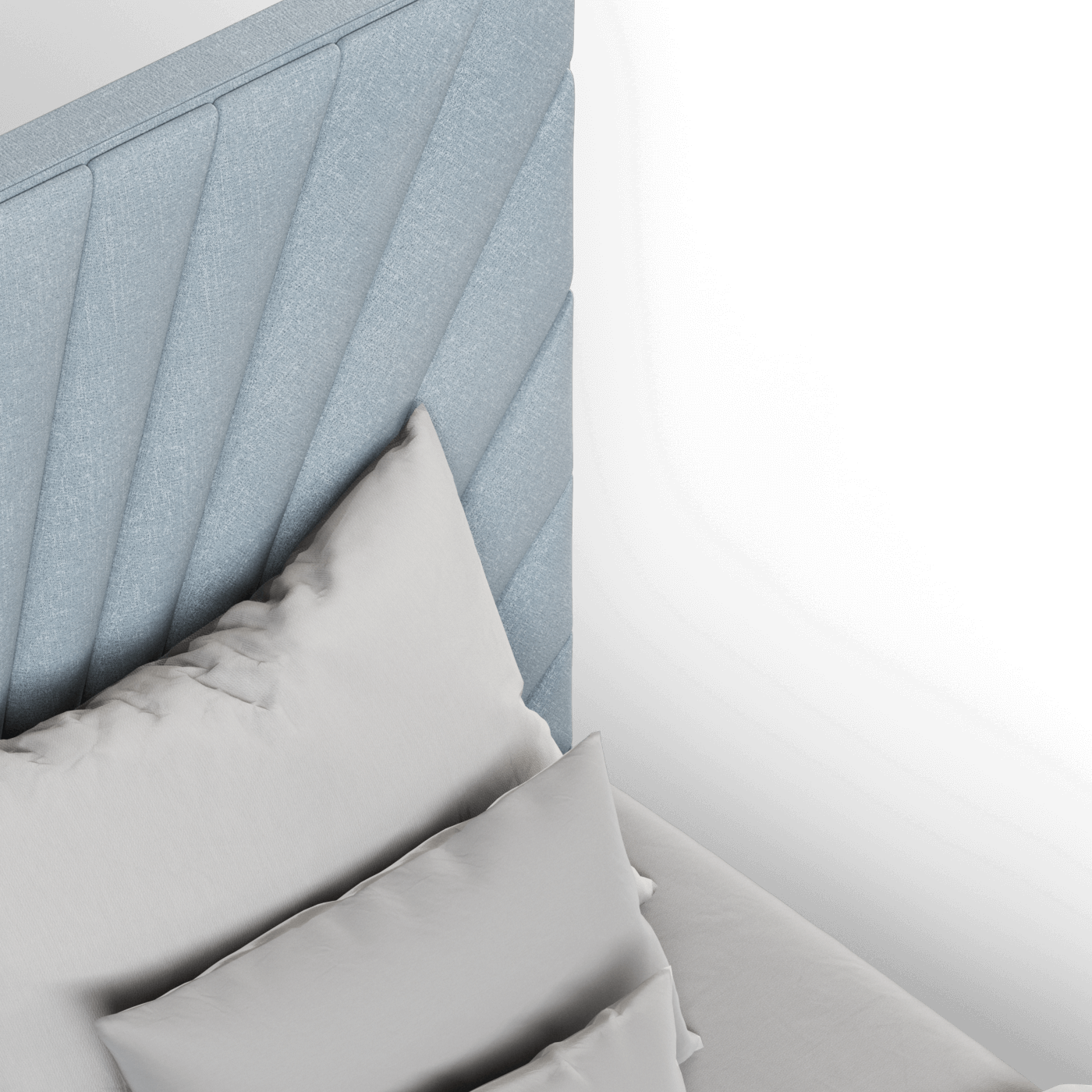 Lucia Bed With High Refined Headboard