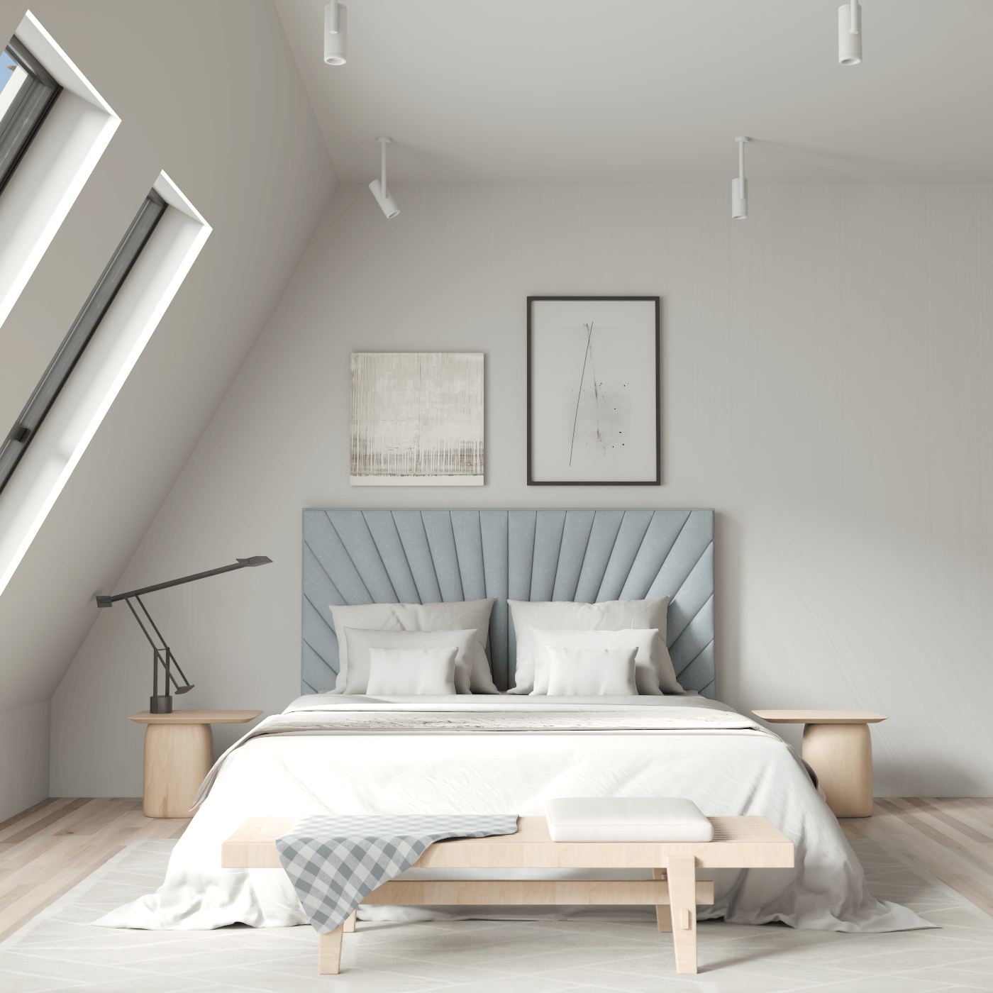 Lucia Bed With High Refined Headboard