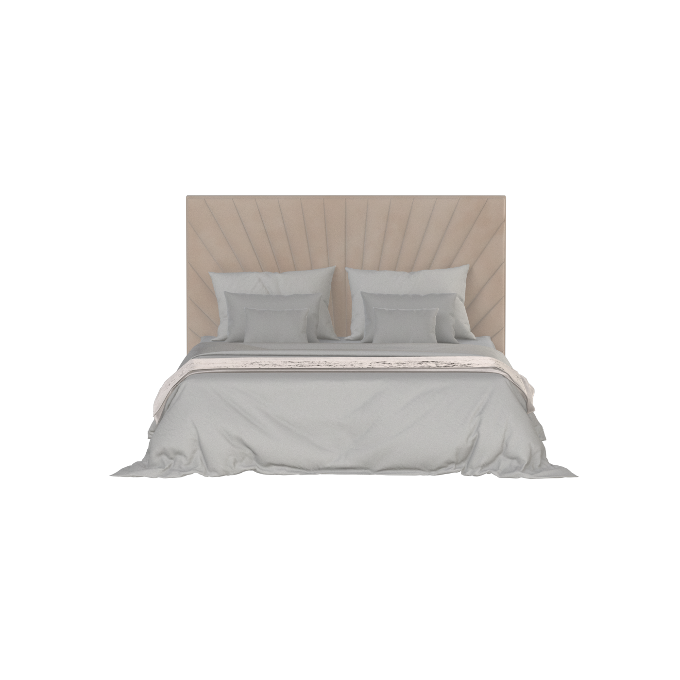 Lucia Bed With High Refined Headboard