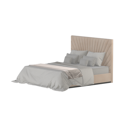 Lucia Bed With High Refined Headboard