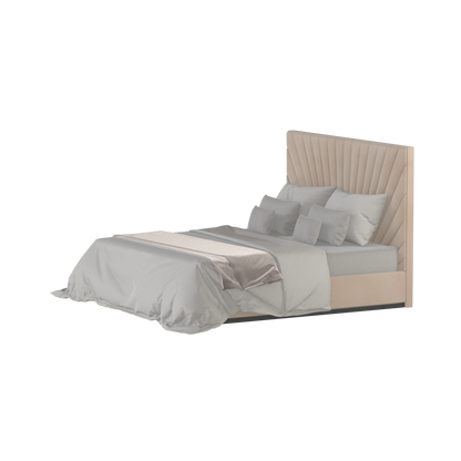 Lucia Bed With High Refined Headboard
