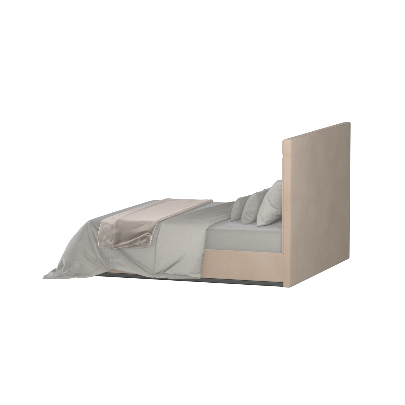 Lucia Bed With High Refined Headboard