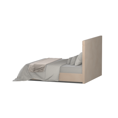 Lucia Bed With High Refined Headboard