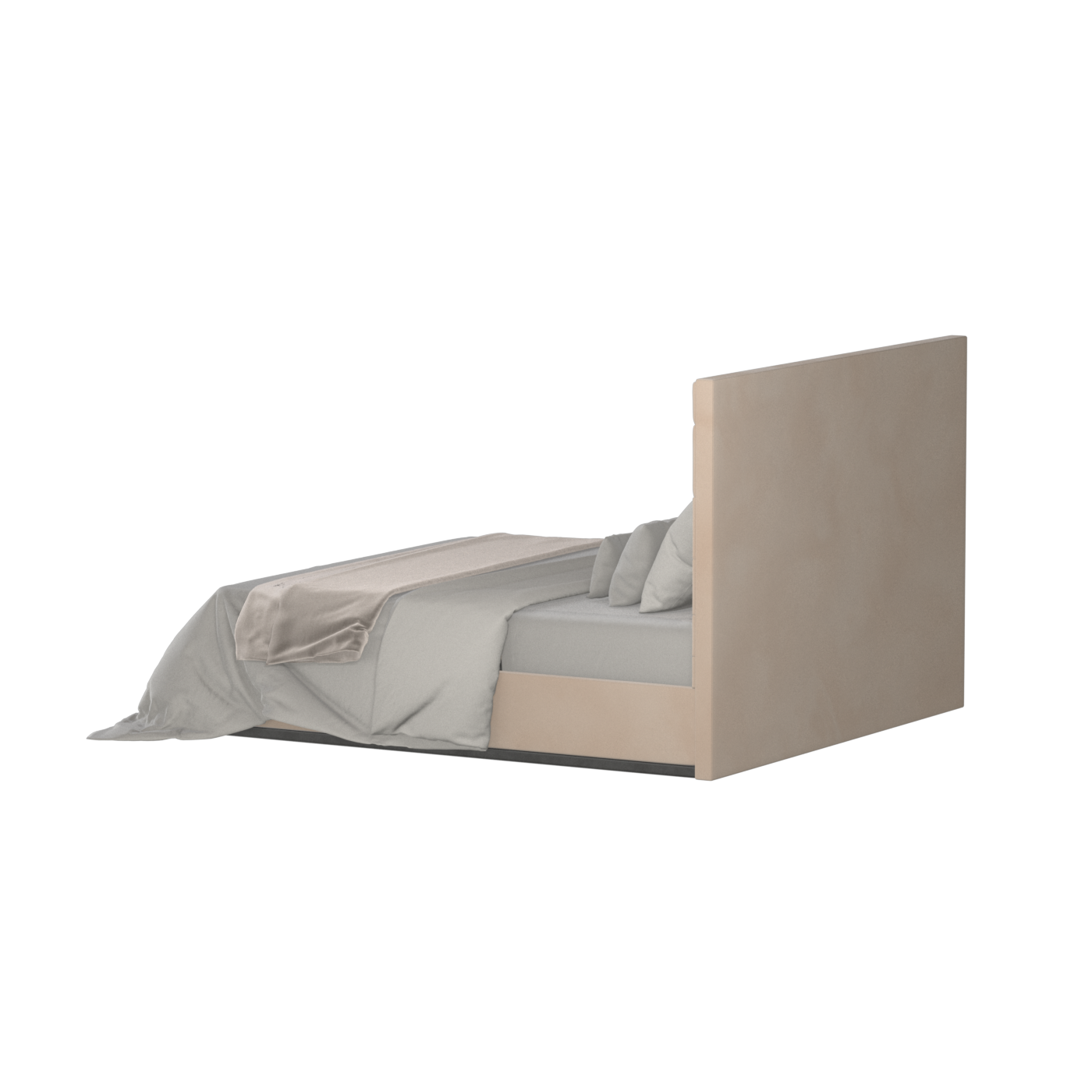 Lucia Bed With High Refined Headboard