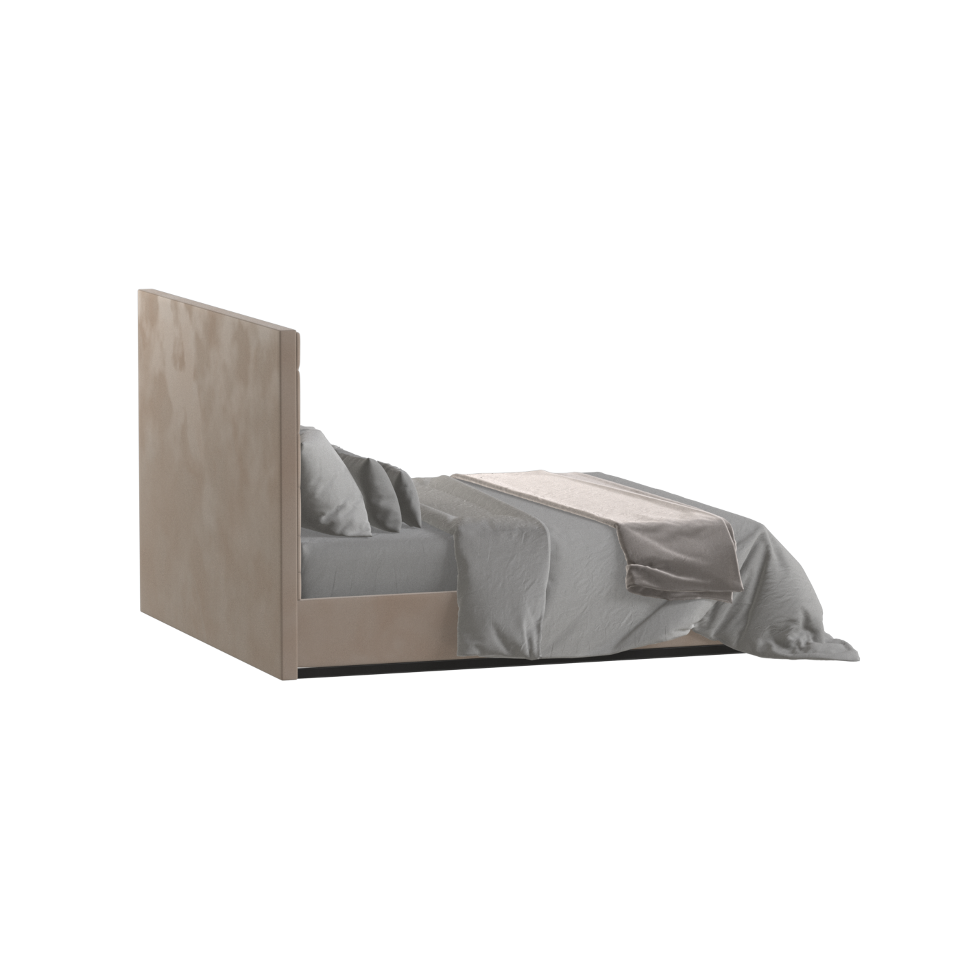 Lucia Bed With High Refined Headboard
