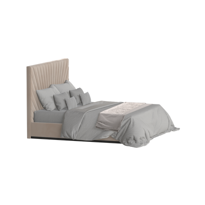 Lucia Bed With High Refined Headboard