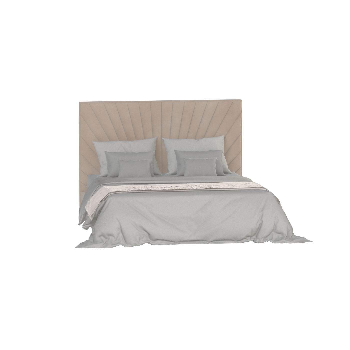 Lucia Bed With High Refined Headboard