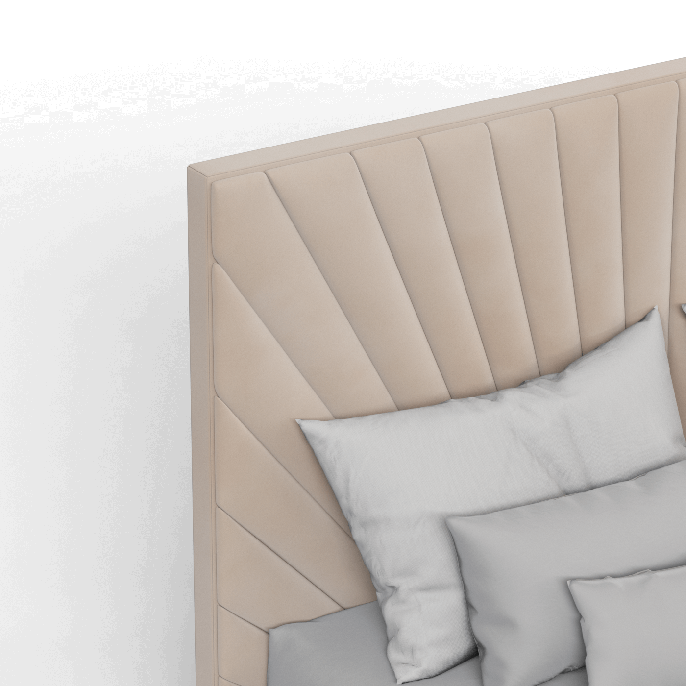 Lucia Bed With High Refined Headboard