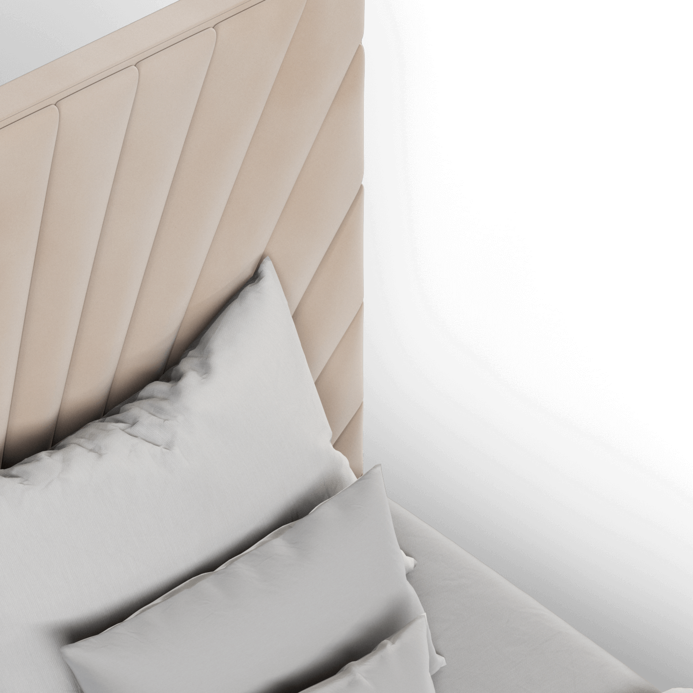Lucia Bed With High Refined Headboard