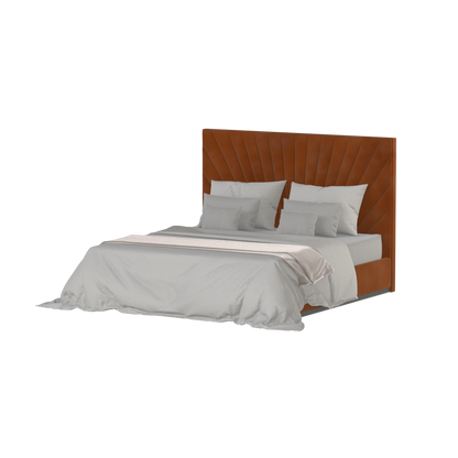 Lucia Bed With High Refined Headboard