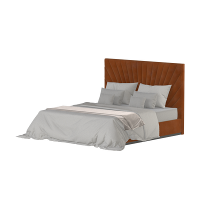 Lucia Bed With High Refined Headboard