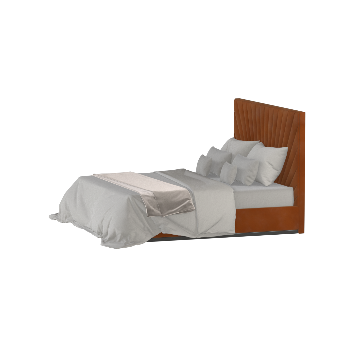 Lucia Bed With High Refined Headboard