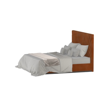 Lucia Bed With High Refined Headboard