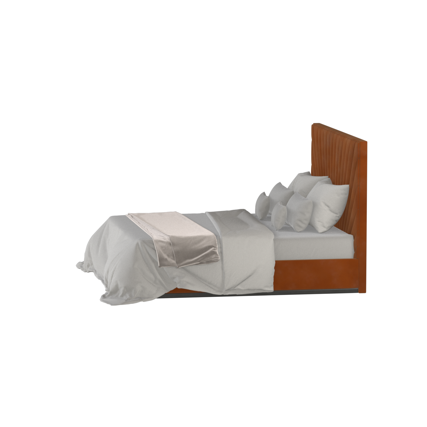 Lucia Bed With High Refined Headboard