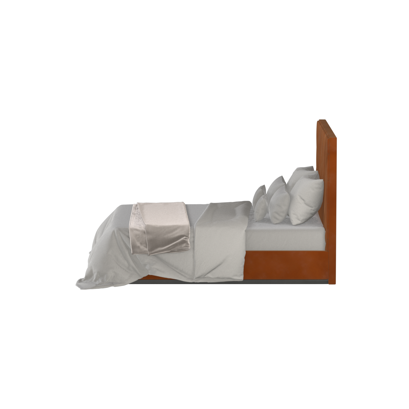 Lucia Bed With High Refined Headboard