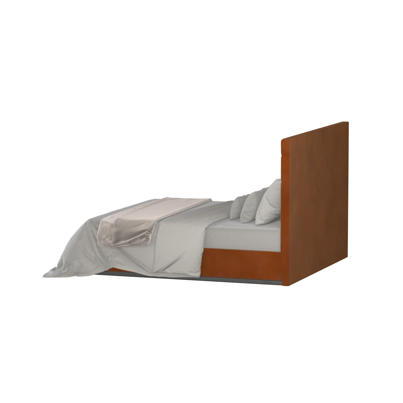 Lucia Bed With High Refined Headboard