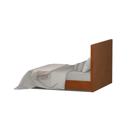Lucia Bed With High Refined Headboard