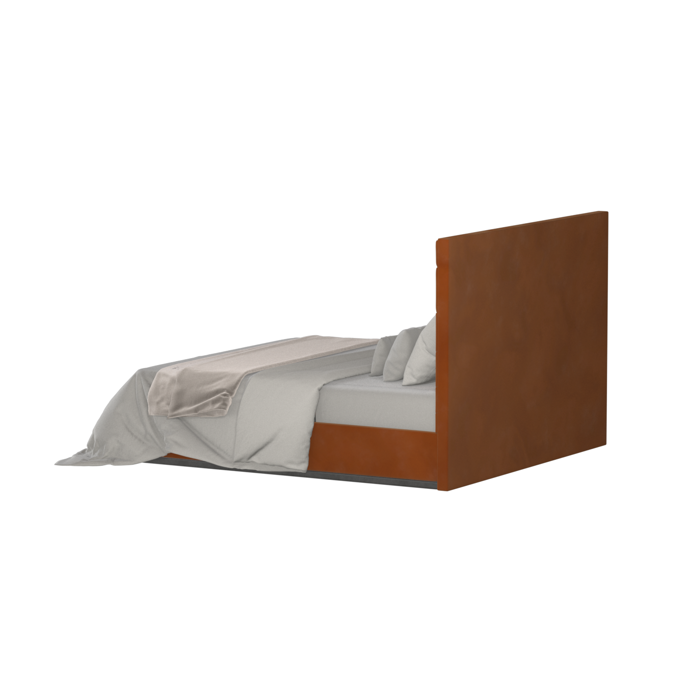 Lucia Bed With High Refined Headboard