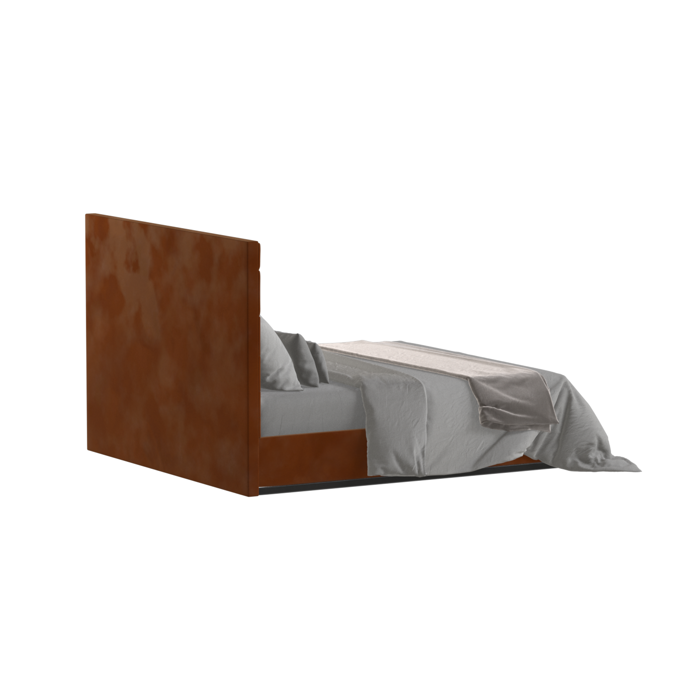 Lucia Bed With High Refined Headboard