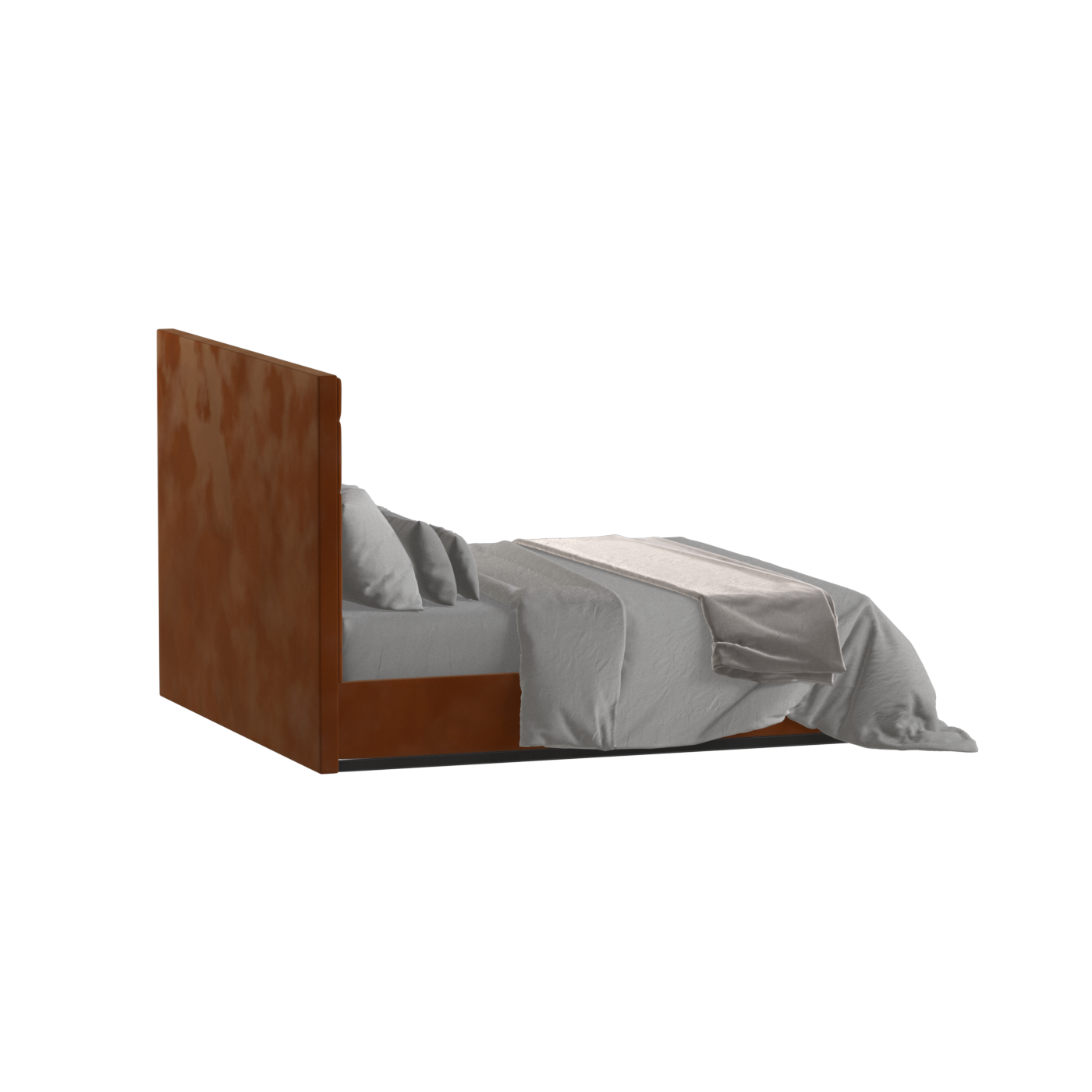 Lucia Bed With High Refined Headboard