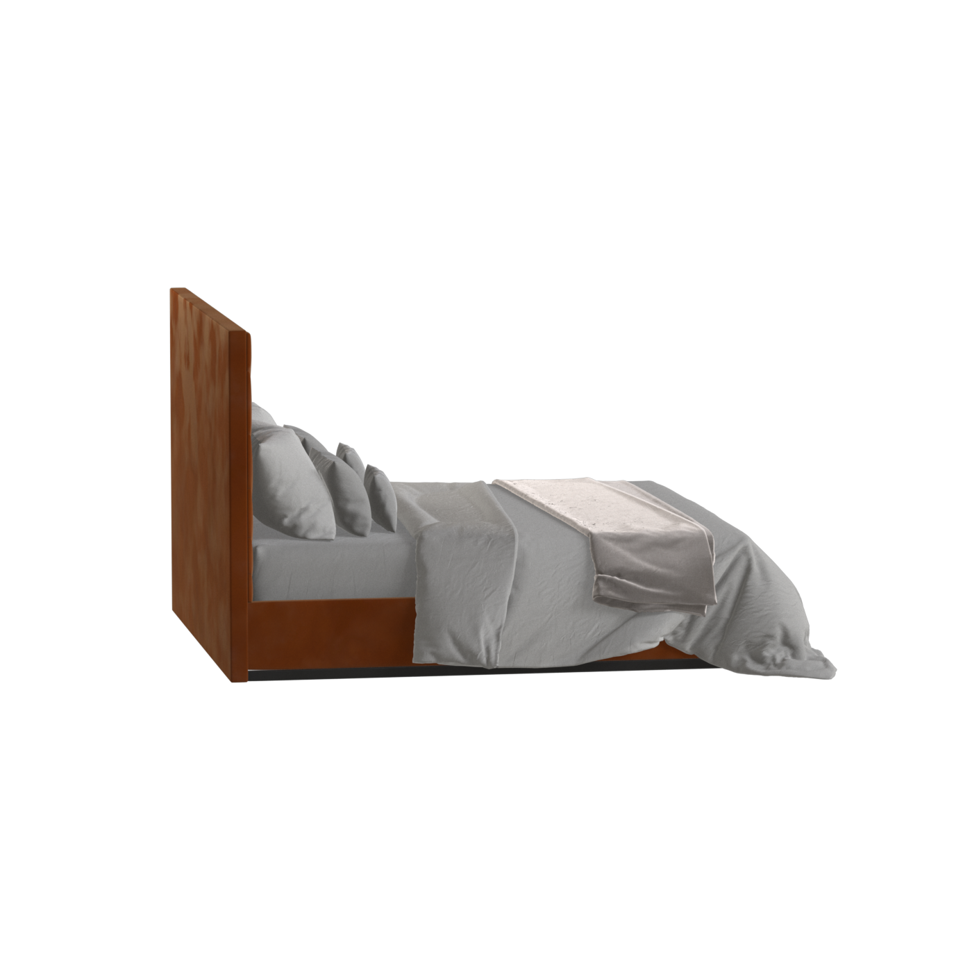 Lucia Bed With High Refined Headboard