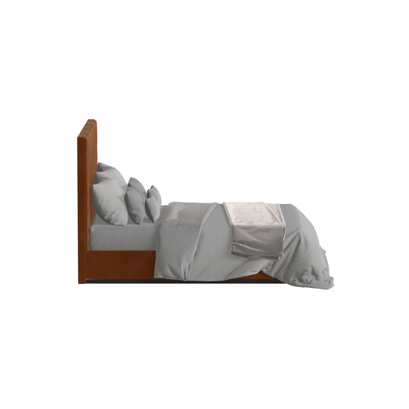 Lucia Bed With High Refined Headboard