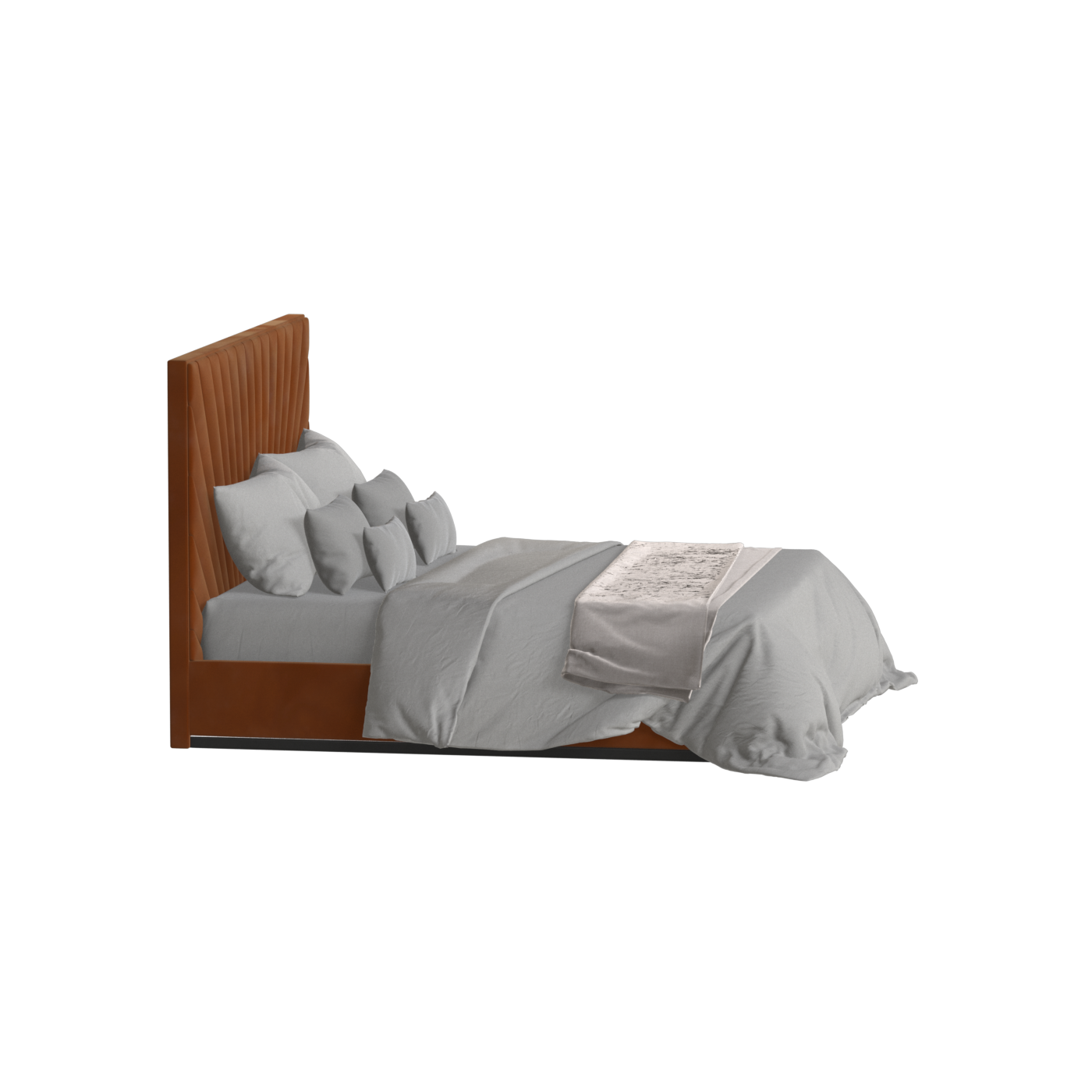 Lucia Bed With High Refined Headboard