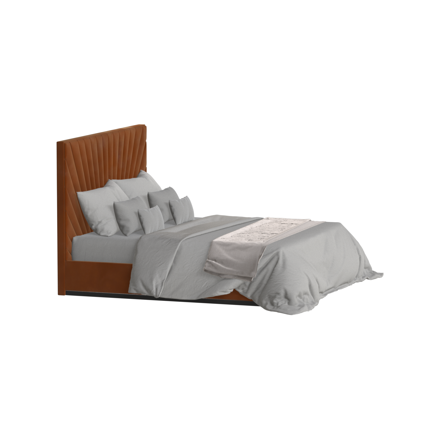 Lucia Bed With High Refined Headboard