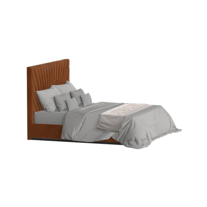 Lucia Bed With High Refined Headboard