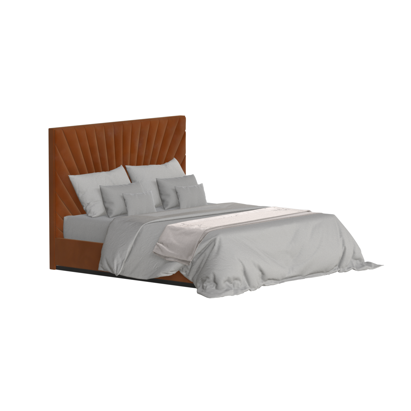 Lucia Bed With High Refined Headboard