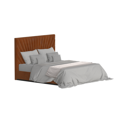 Lucia Bed With High Refined Headboard