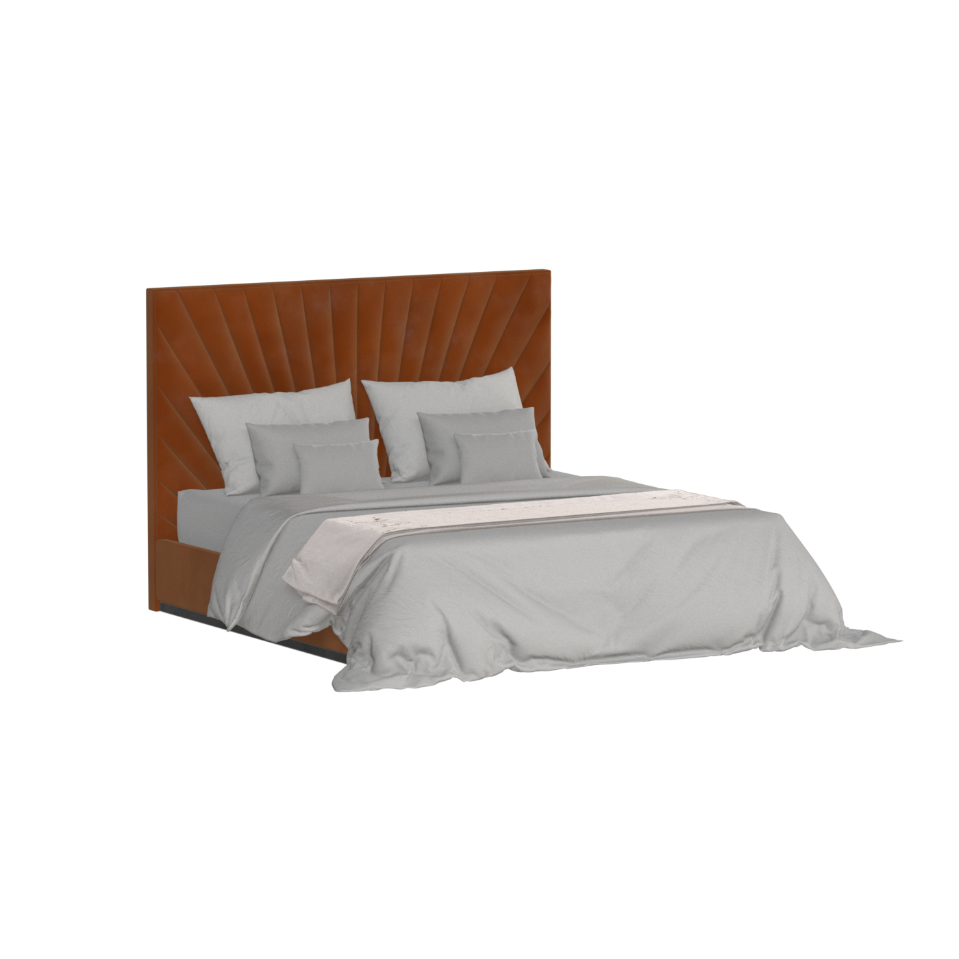 Lucia Bed With High Refined Headboard