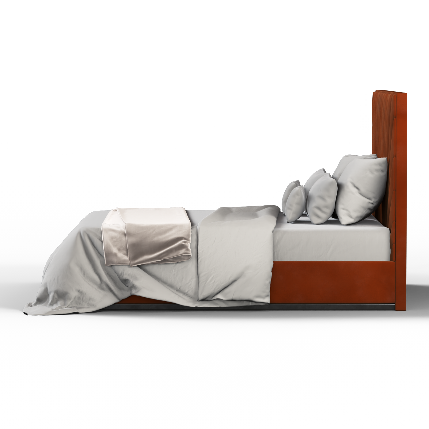 Lucia Bed With High Refined Headboard