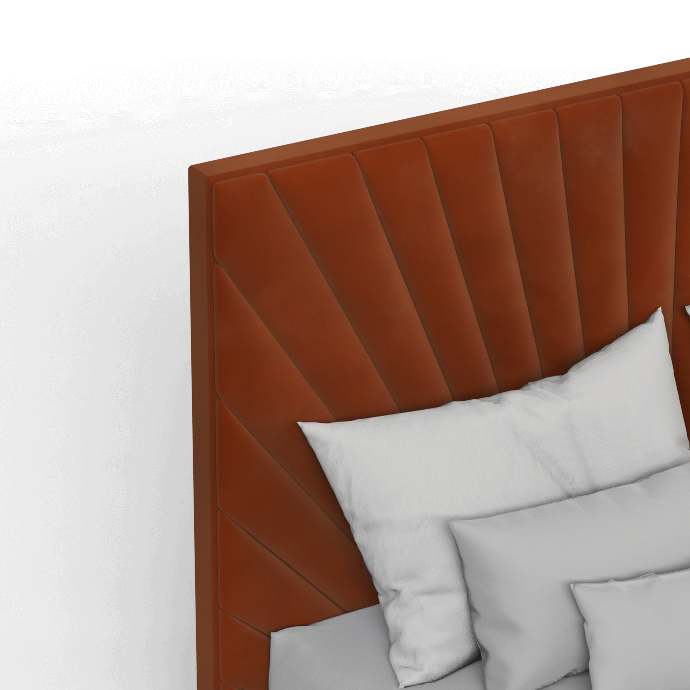 Lucia Bed With High Refined Headboard
