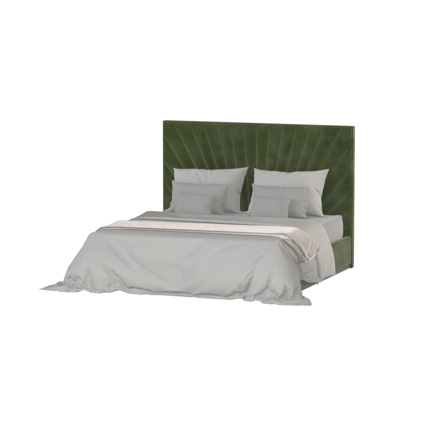 Lucia Bed With High Refined Headboard