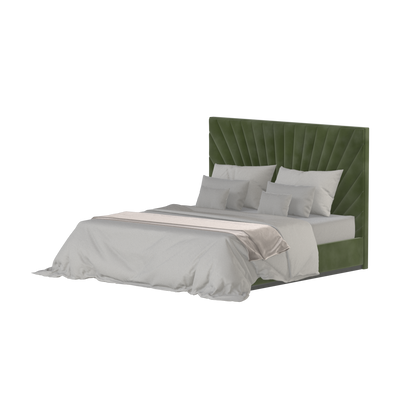 Lucia Bed With High Refined Headboard