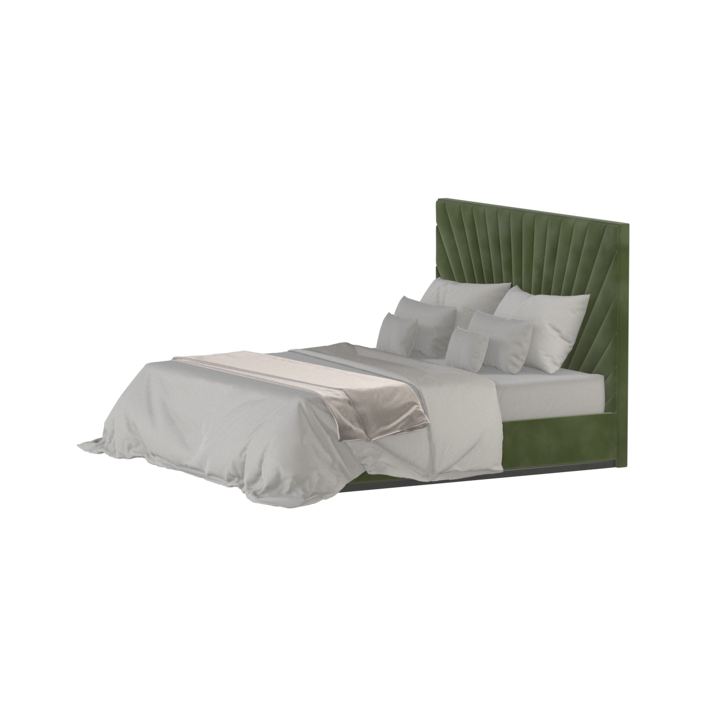 Lucia Bed With High Refined Headboard