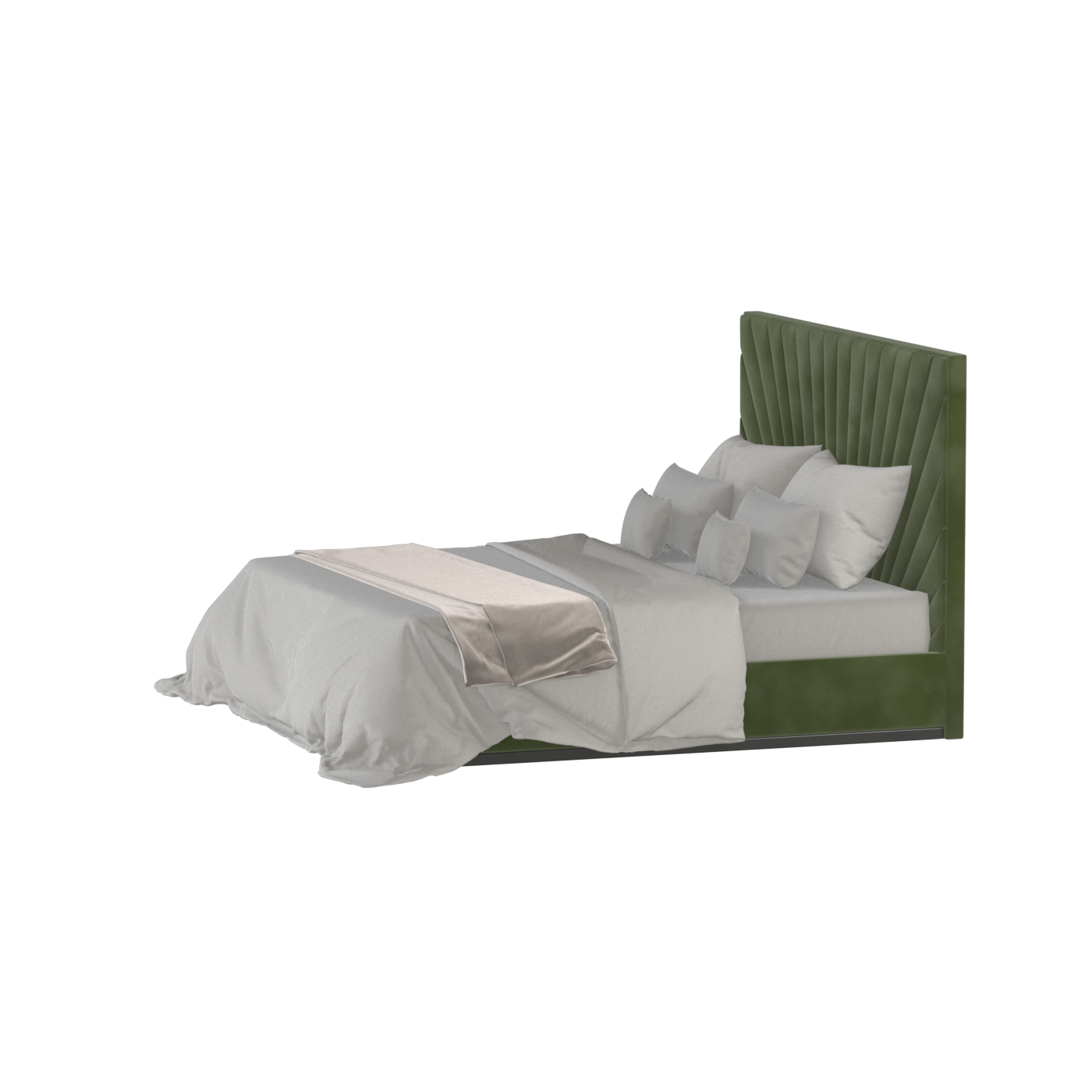 Lucia Bed With High Refined Headboard
