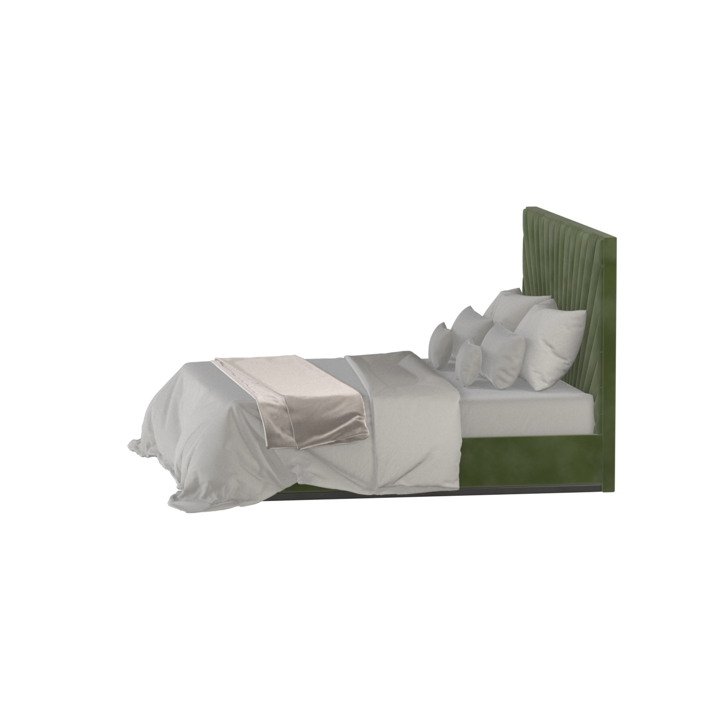 Lucia Bed With High Refined Headboard