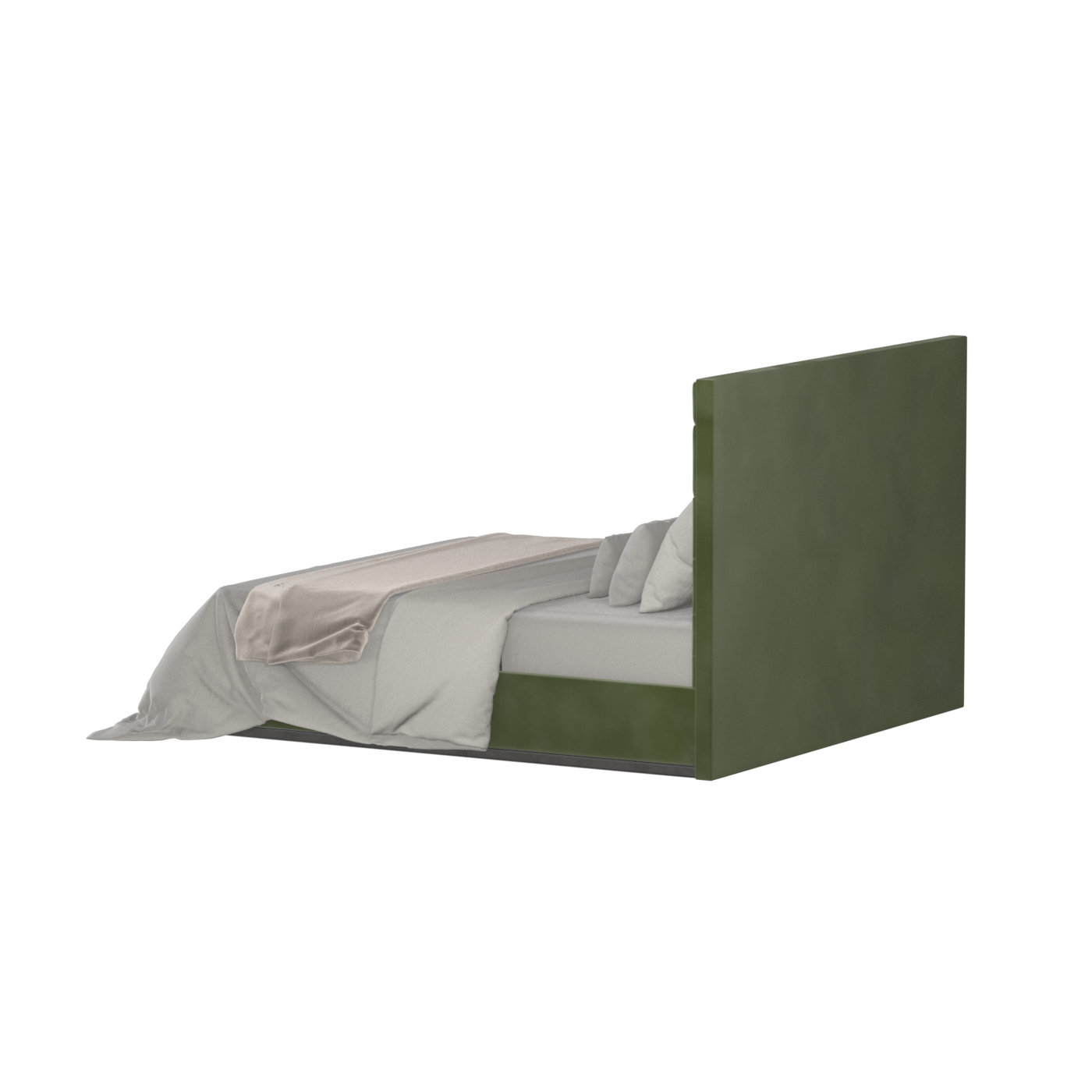 Lucia Bed With High Refined Headboard