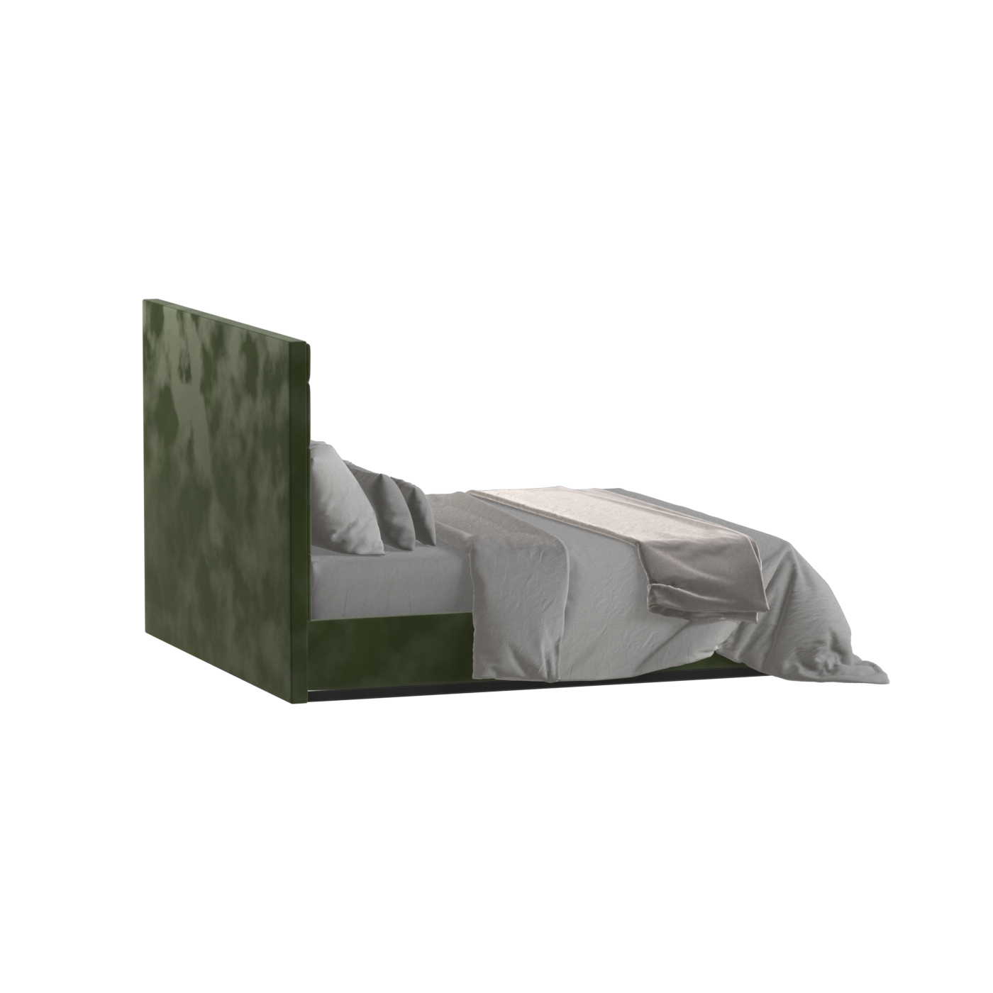 Lucia Bed With High Refined Headboard