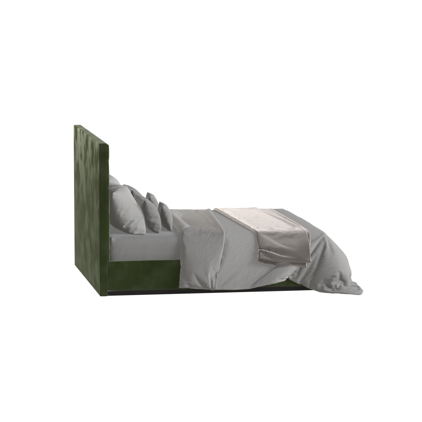 Lucia Bed With High Refined Headboard