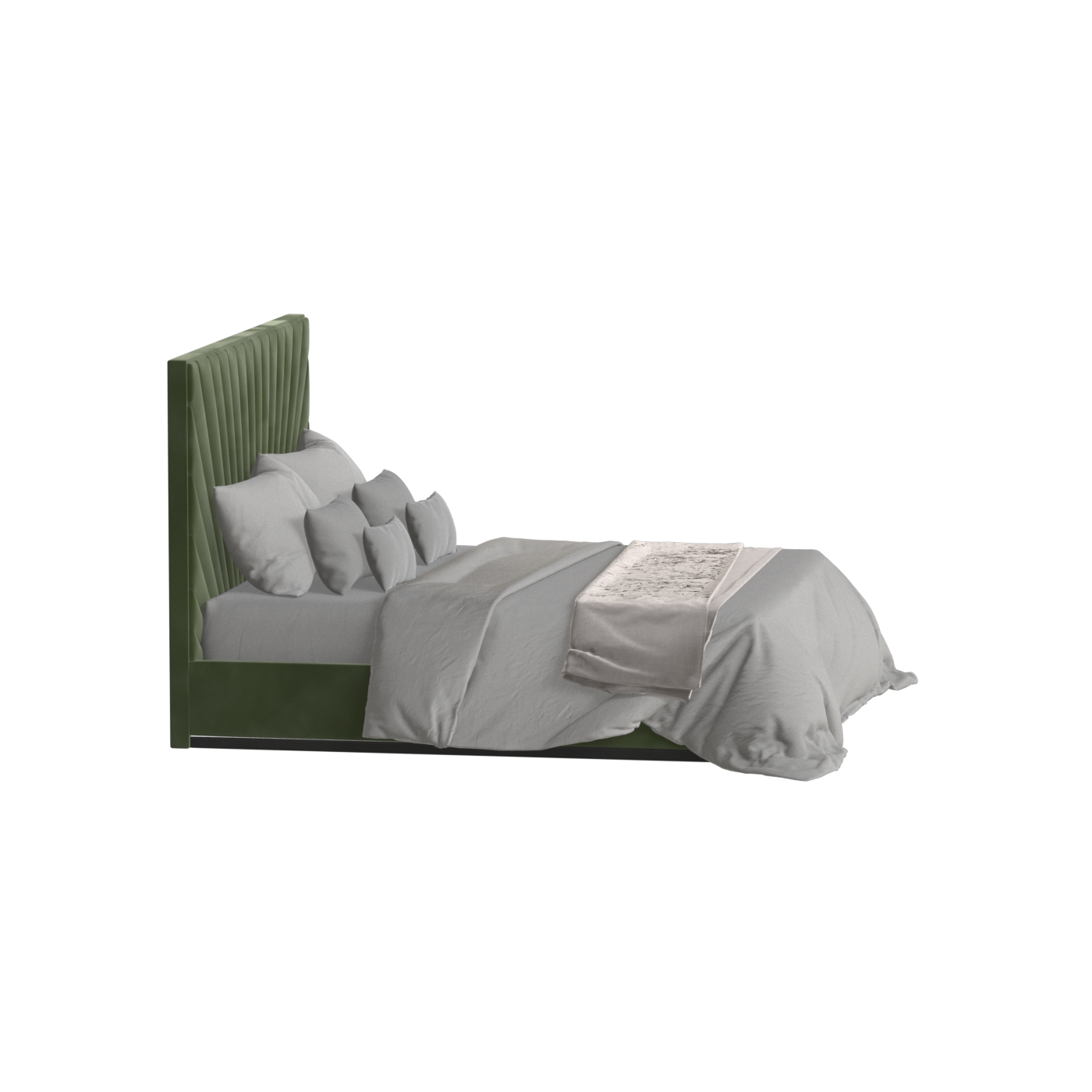 Lucia Bed With High Refined Headboard