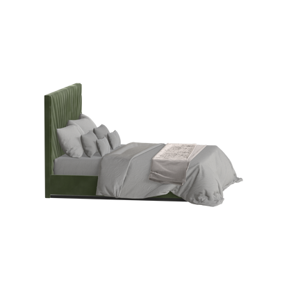 Lucia Bed With High Refined Headboard